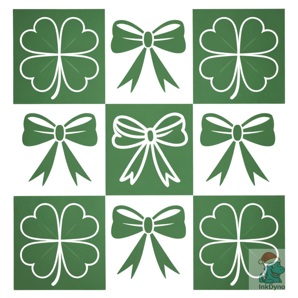 Shamrock Bow Tiles St. Patrick's