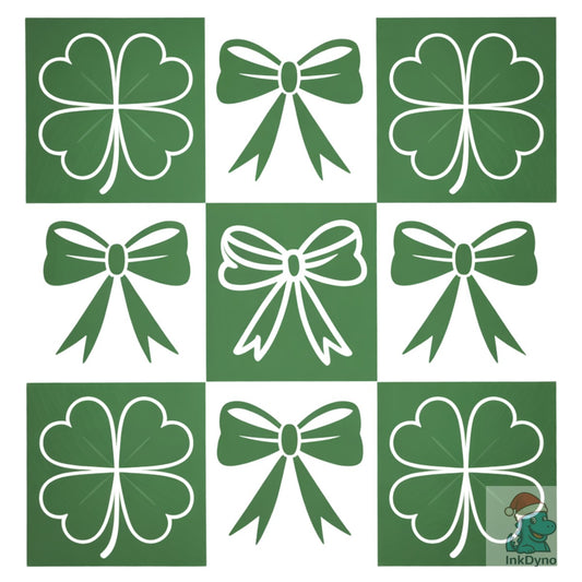 Shamrock Bow Tiles St. Patrick's - DTF Transfer
