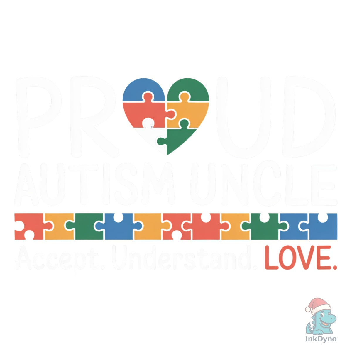 Proud Autism Uncle Puzzle Heart