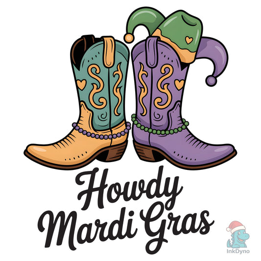 Howdy Mardi Gras - DTF Transfer