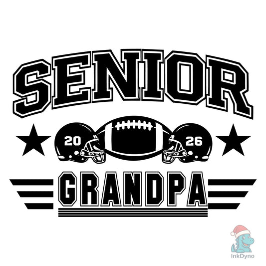 Senior Grandpa 2026 Football Pride - DTF Transfer