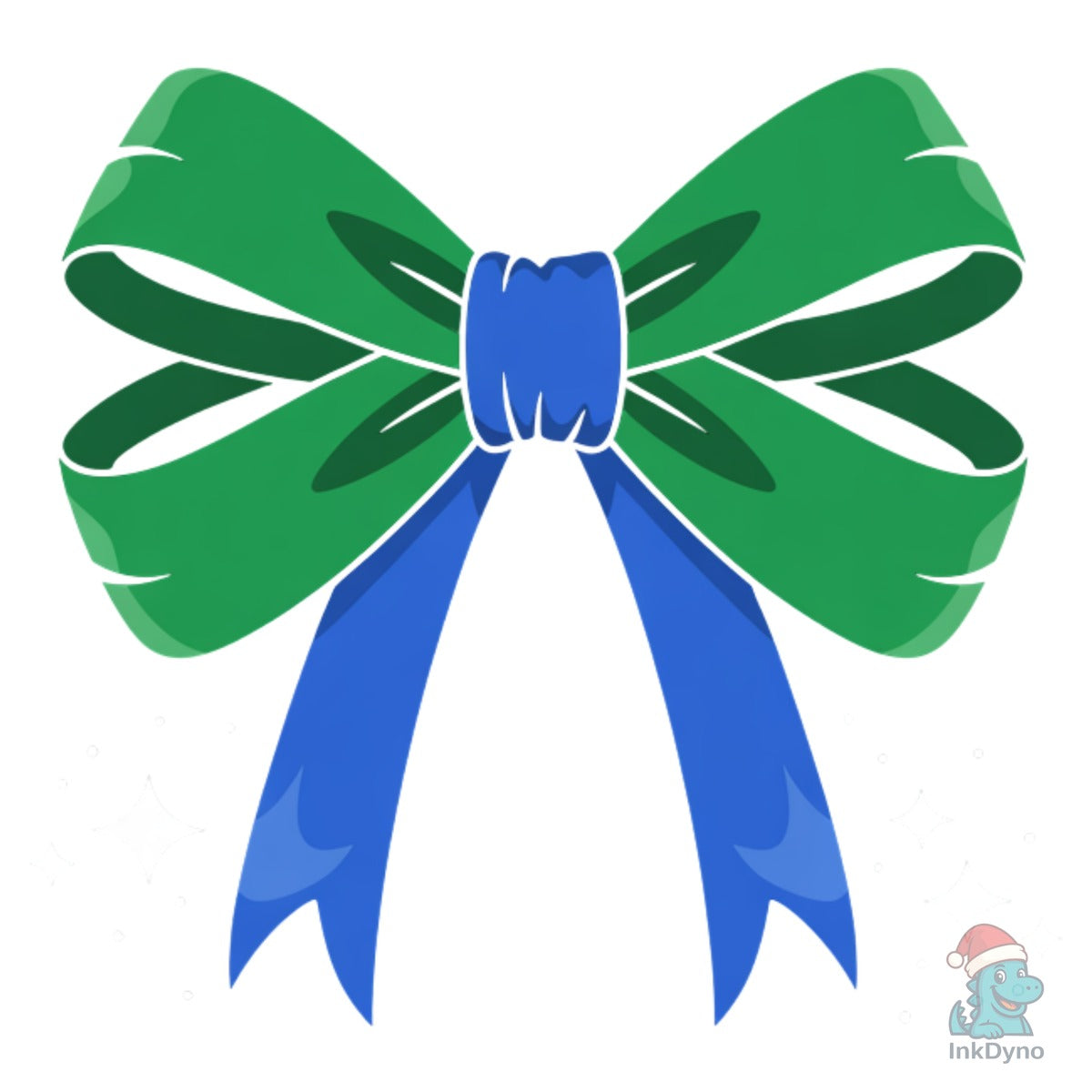 Green and Blue Bow Cute Ribbon