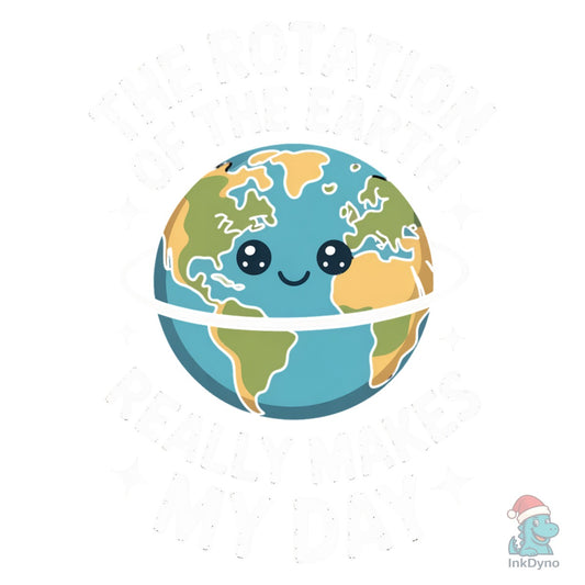 Rotation of the Earth Funny Earth - DTF Transfer