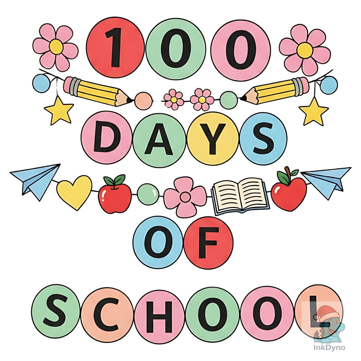 100 Days of School Pastel