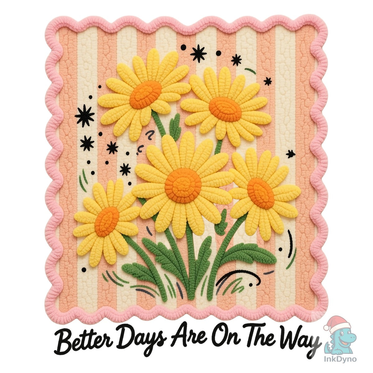Faux Yarn Mental Health Positive Vibes