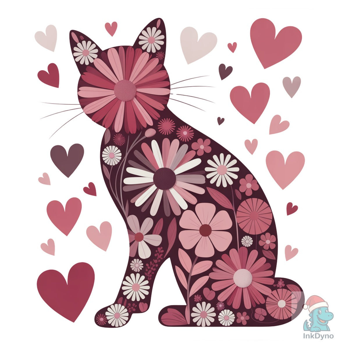Floral Valentine Cat Valentines