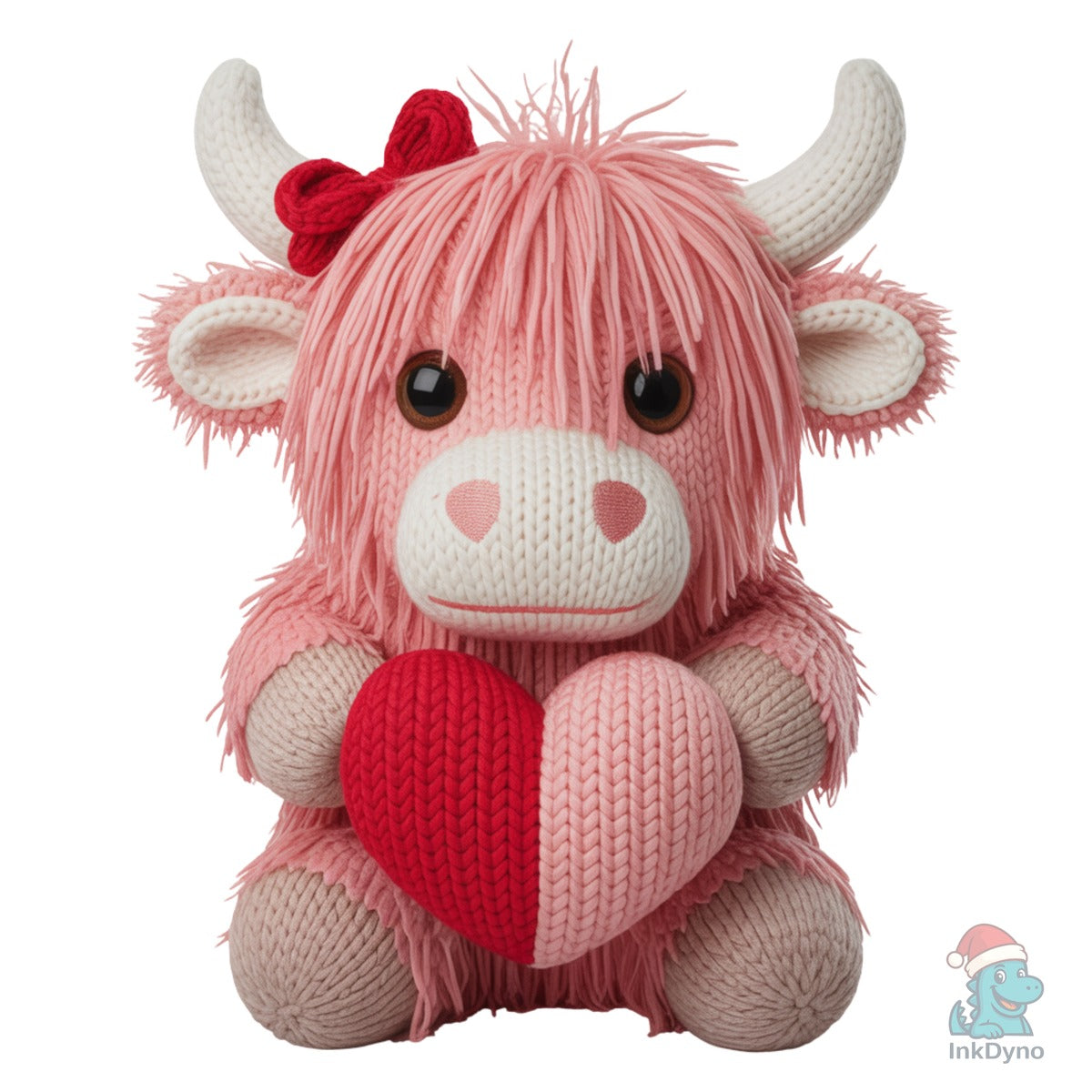 Valentine Highland Cow Faux Yarn