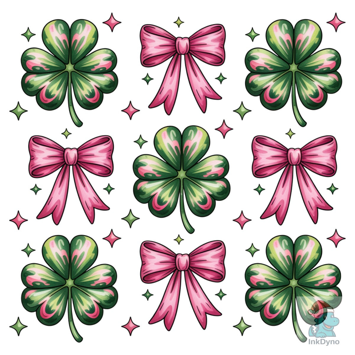 Pink Bow Shamrock