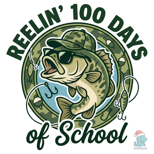 Reelin' 100 Days of School - DTF Transfer
