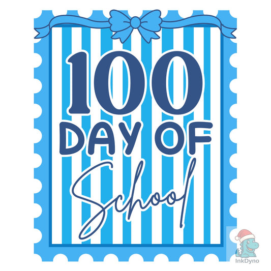 100 Days of School Coquette Bow Stamp - DTF Transfer