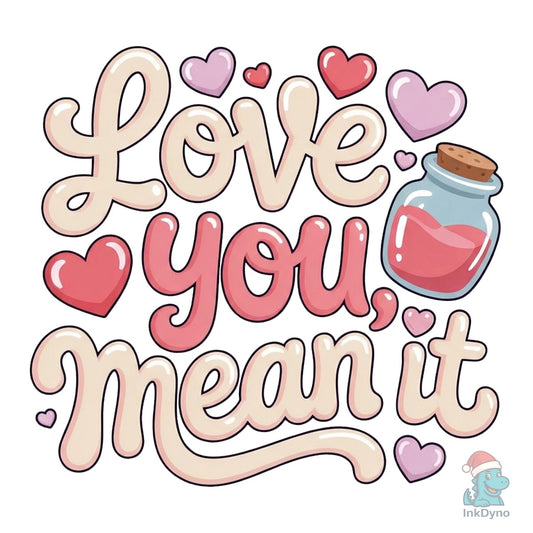 Funny Valentine Love You Mean It - DTF Transfer