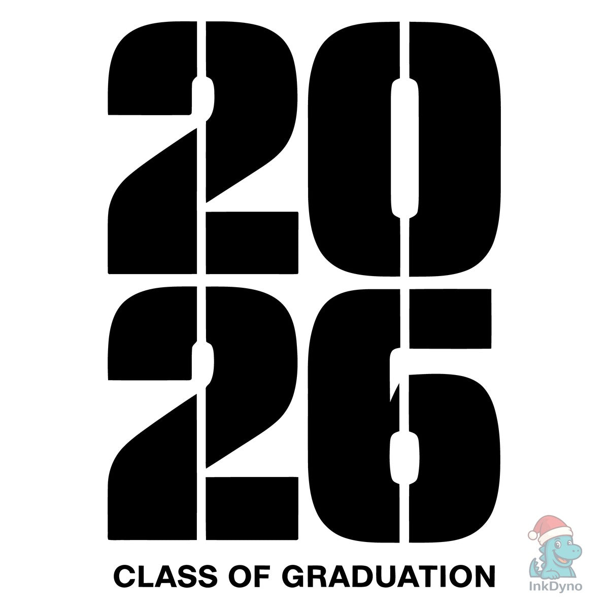 Bold Split Number 2026 Graduation