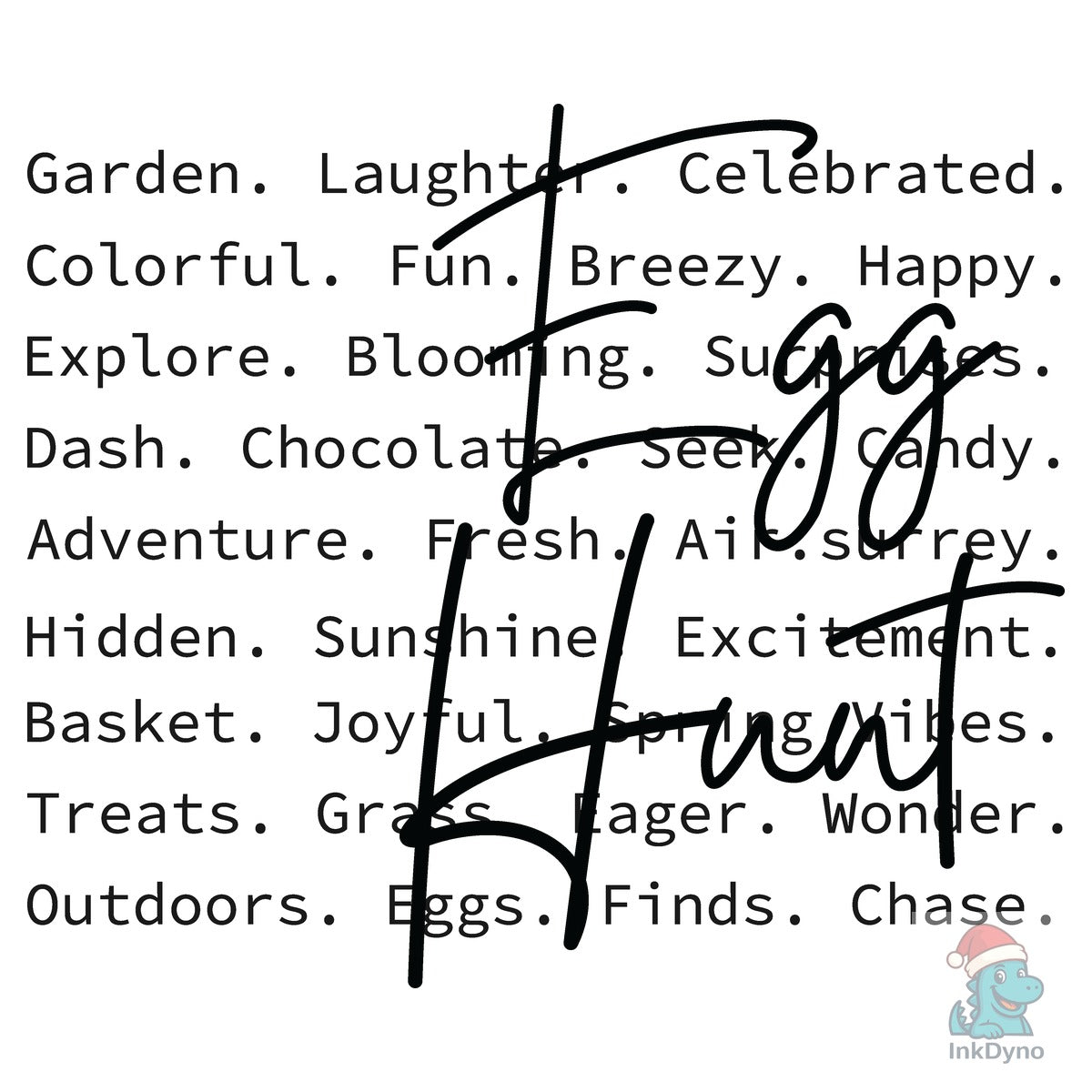 Egg Hunt Words Easter Words