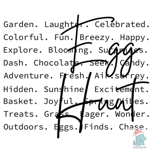 Egg Hunt Words Easter Words - DTF Transfer