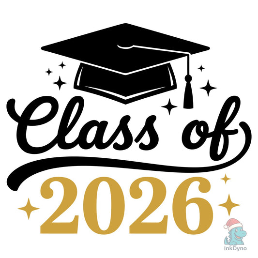 Gold Class of 2026 Graduation - DTF Transfer