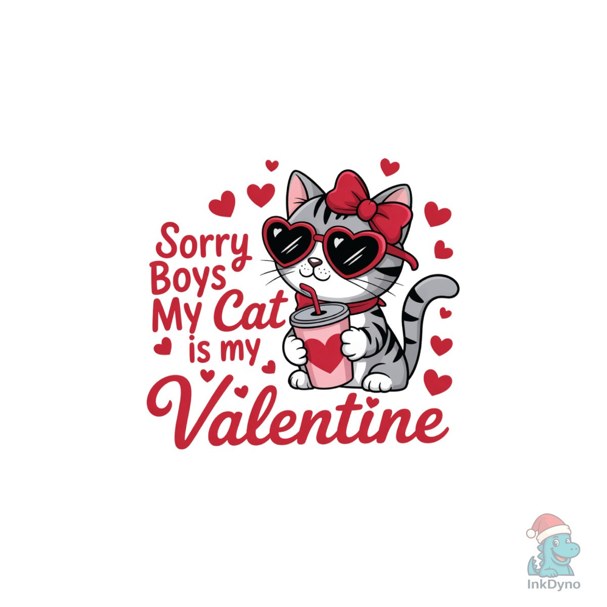 Funny Cat Valentines Day Sublimation