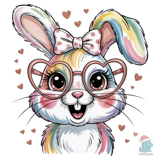 Adorable Easter Bunny Portrait - DTF Transfer