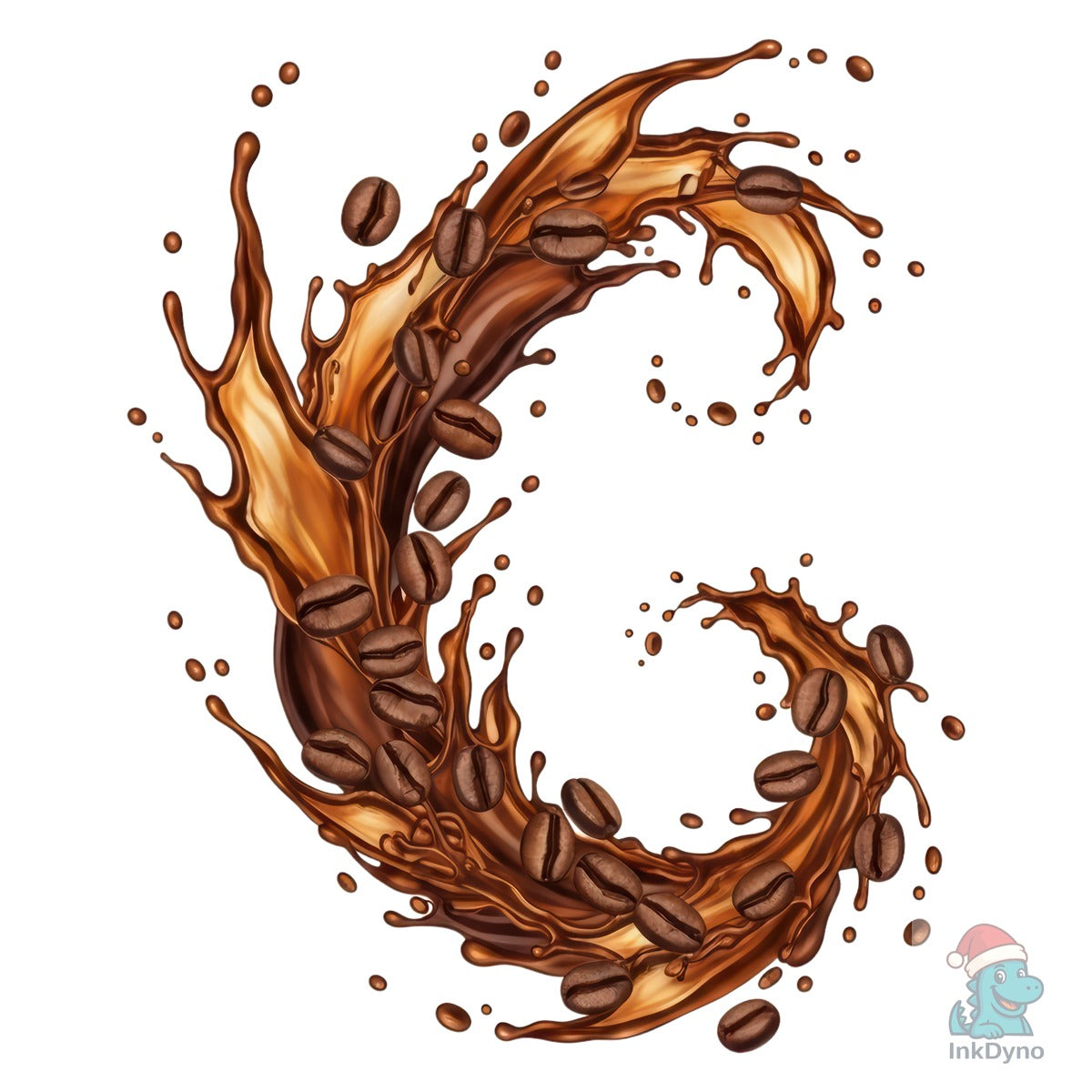 Dynamic Swirling Coffee Liquid