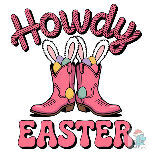 Howdy Easter Bunny Boots - DTF Transfer