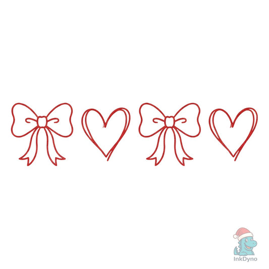 Coquette Valentine Heart Bow - DTF Transfer