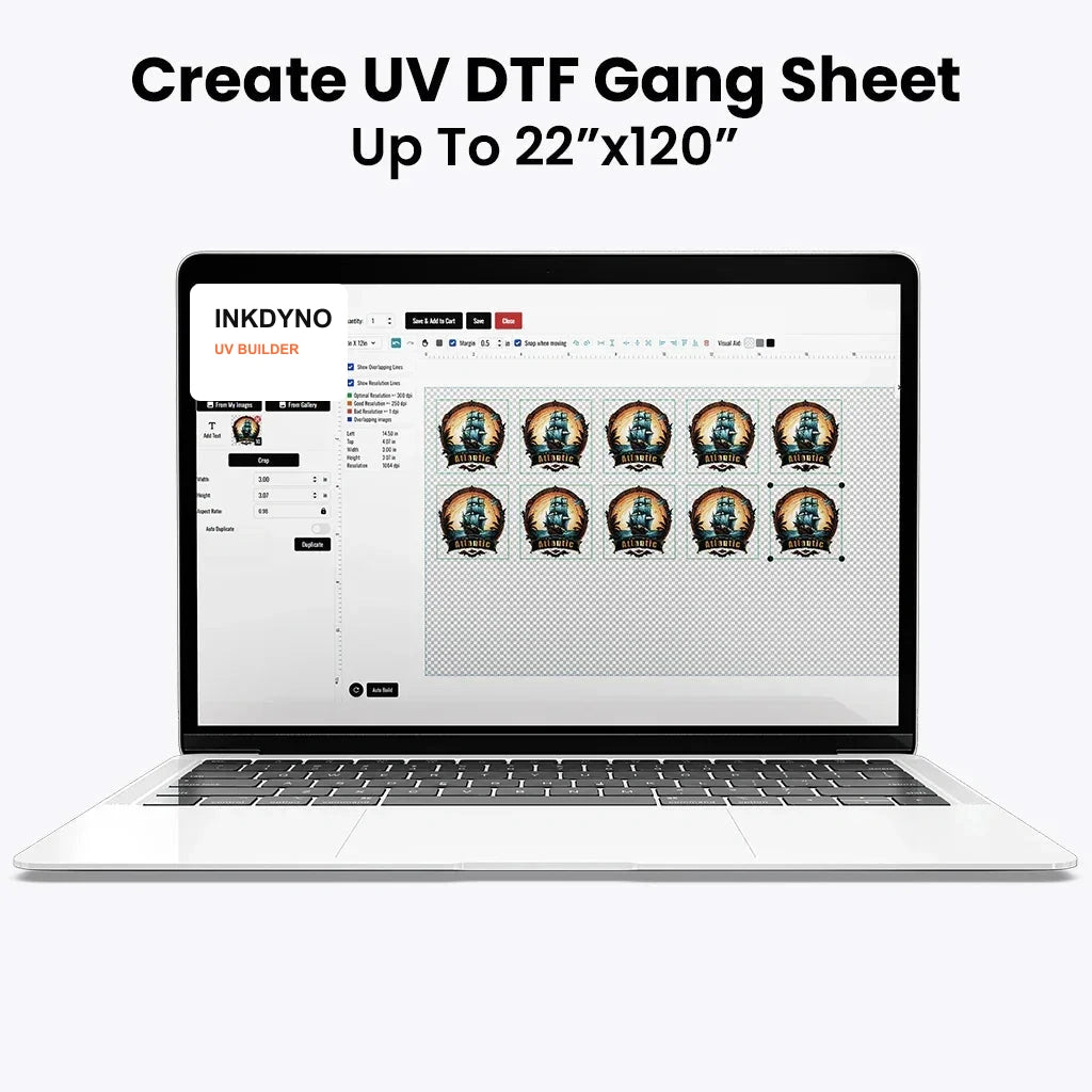 Custom UV Sticker Gang Sheet Builder