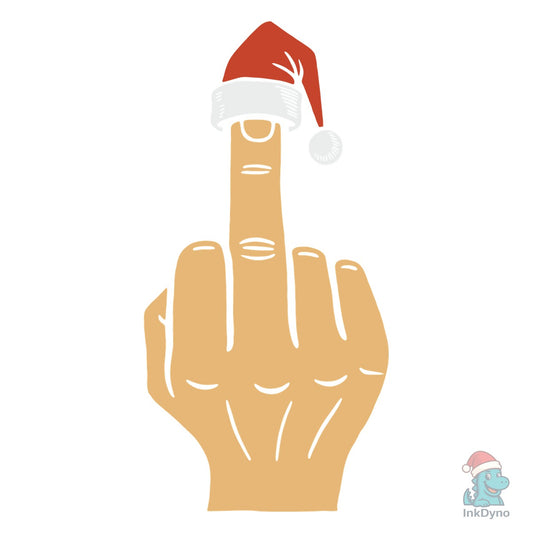 Sassy Holiday Gesture With Santa Hat Design — DTF Transfer