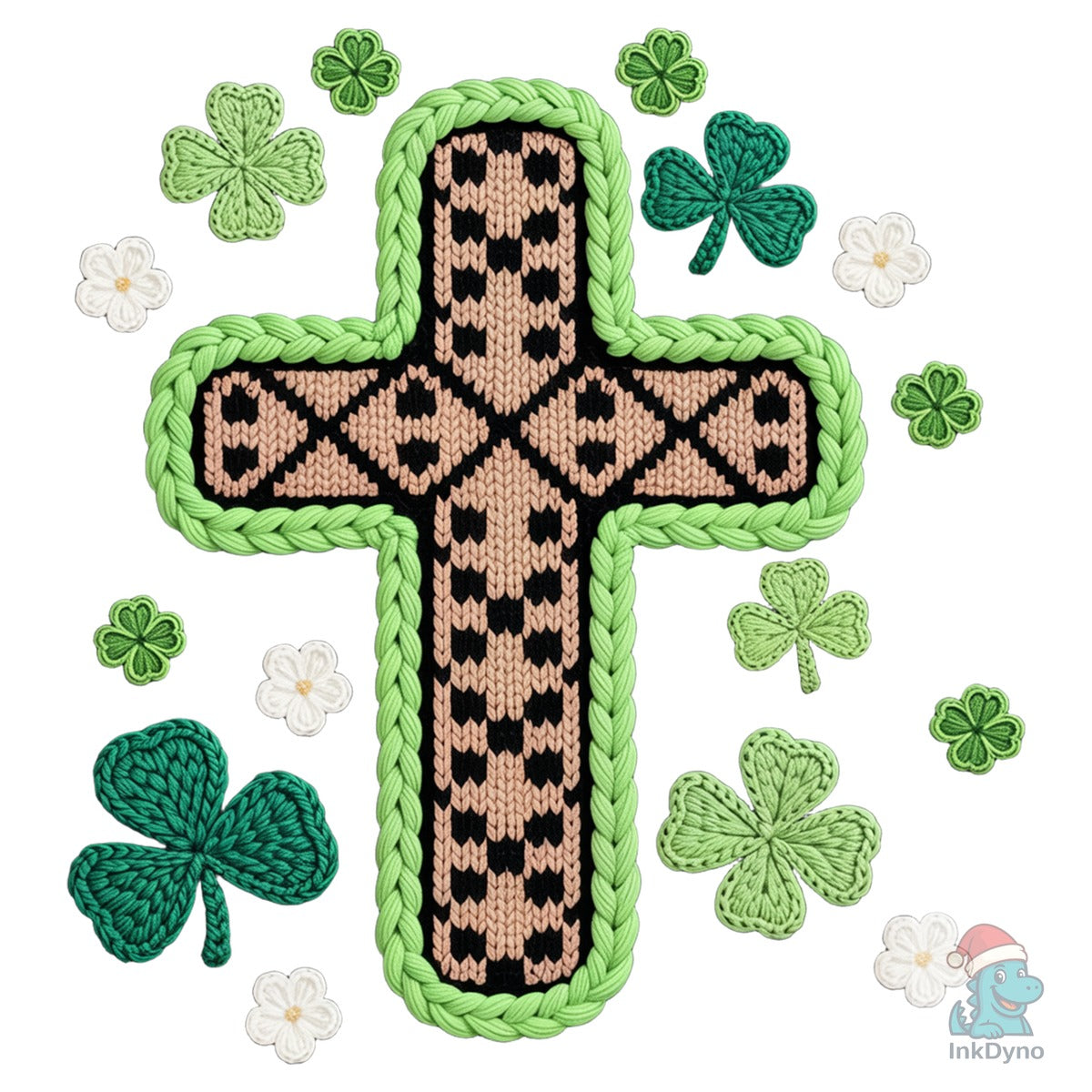 Faux Yarn St Patrick's Day Christian Cro