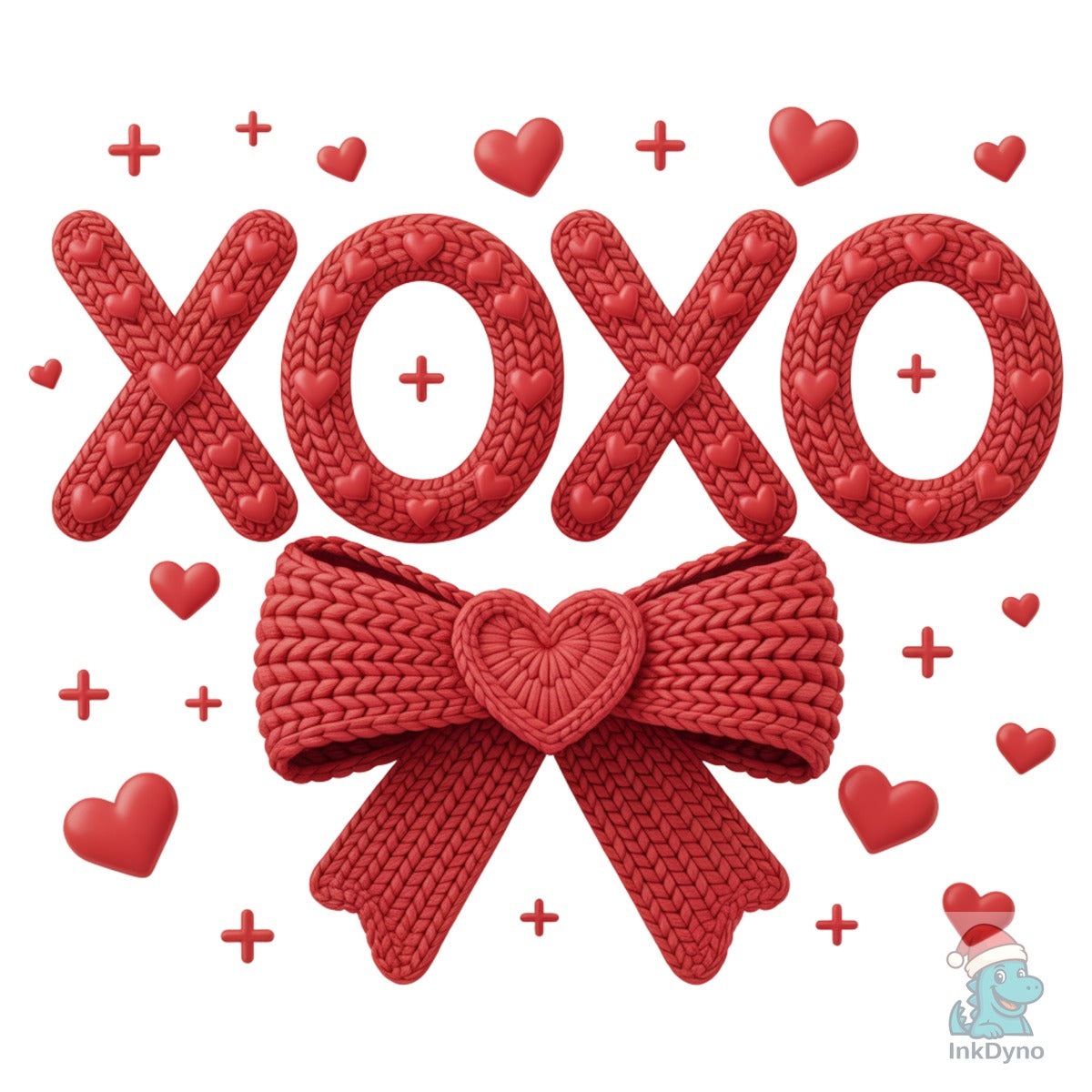 Faux Yarn XOXO Bow Valentine's Day