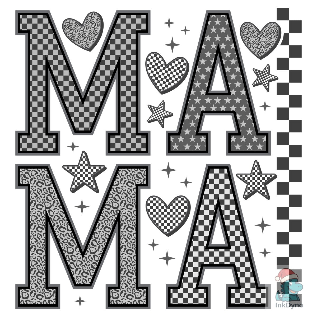 Mama Checkered Mama Mom