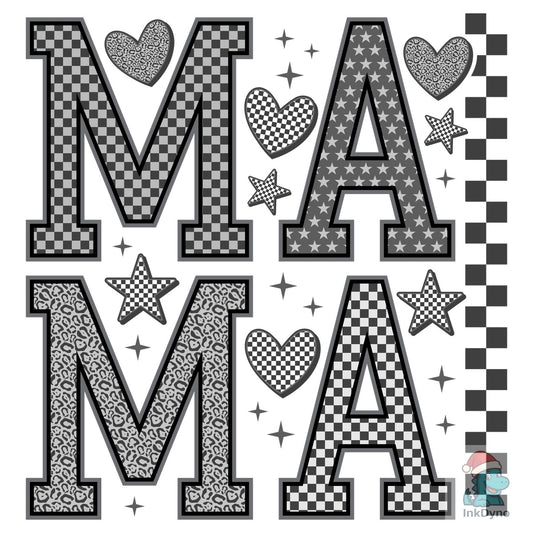 Mama Checkered Mama Mom - DTF Transfer