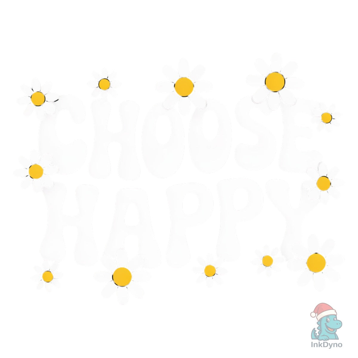Choose Happy Daisy Positive Quote
