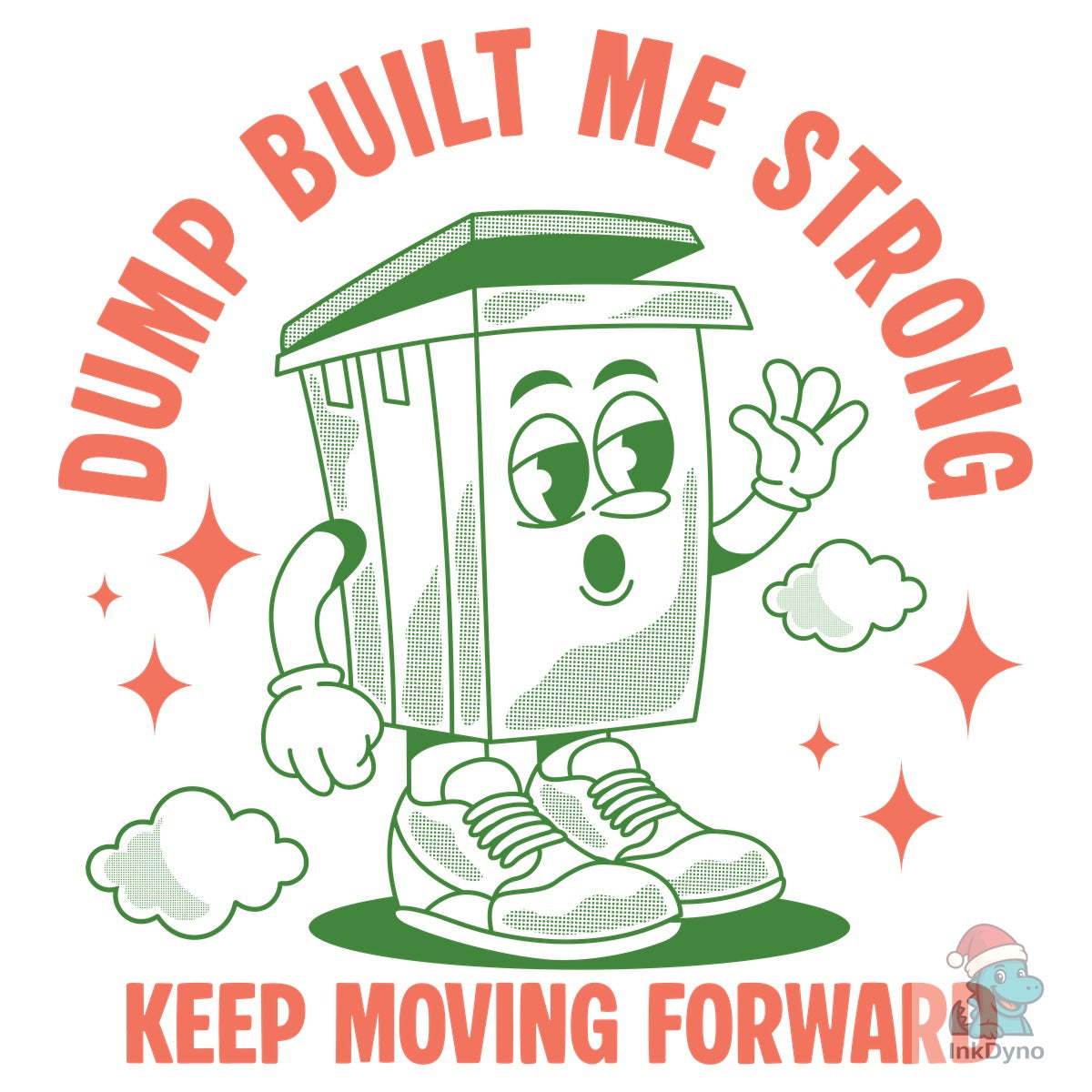 Retro Dumpster Cartoon Character Design
