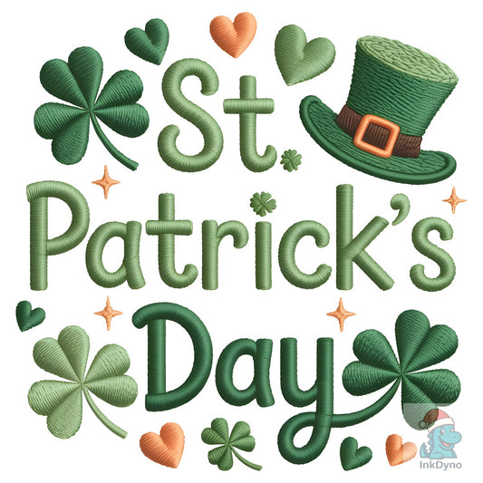 St Patrick's Day Embroidery Design - DTF Transfer