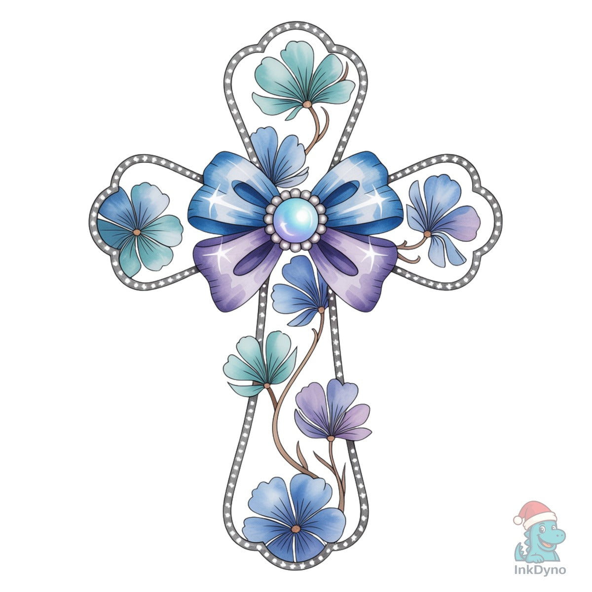 Floral Cross Christian Easter