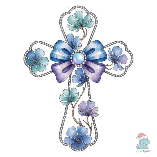 Floral Cross Christian Easter - DTF Transfer