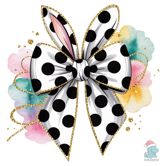 Polka Dot Easter Bow Spring Bow - DTF Transfer