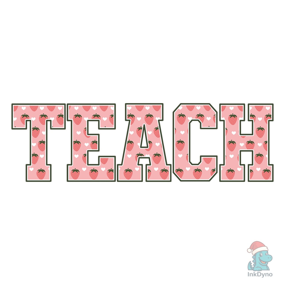 Trendy Retro Teach Cute Strawberry