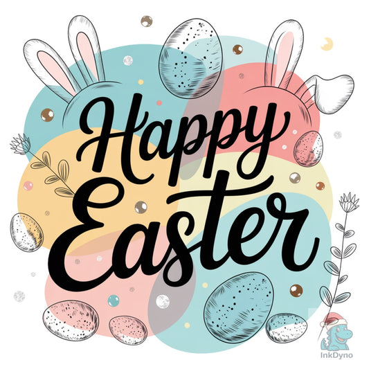 Cute Spring Happy Easter Illustration - DTF Transfer