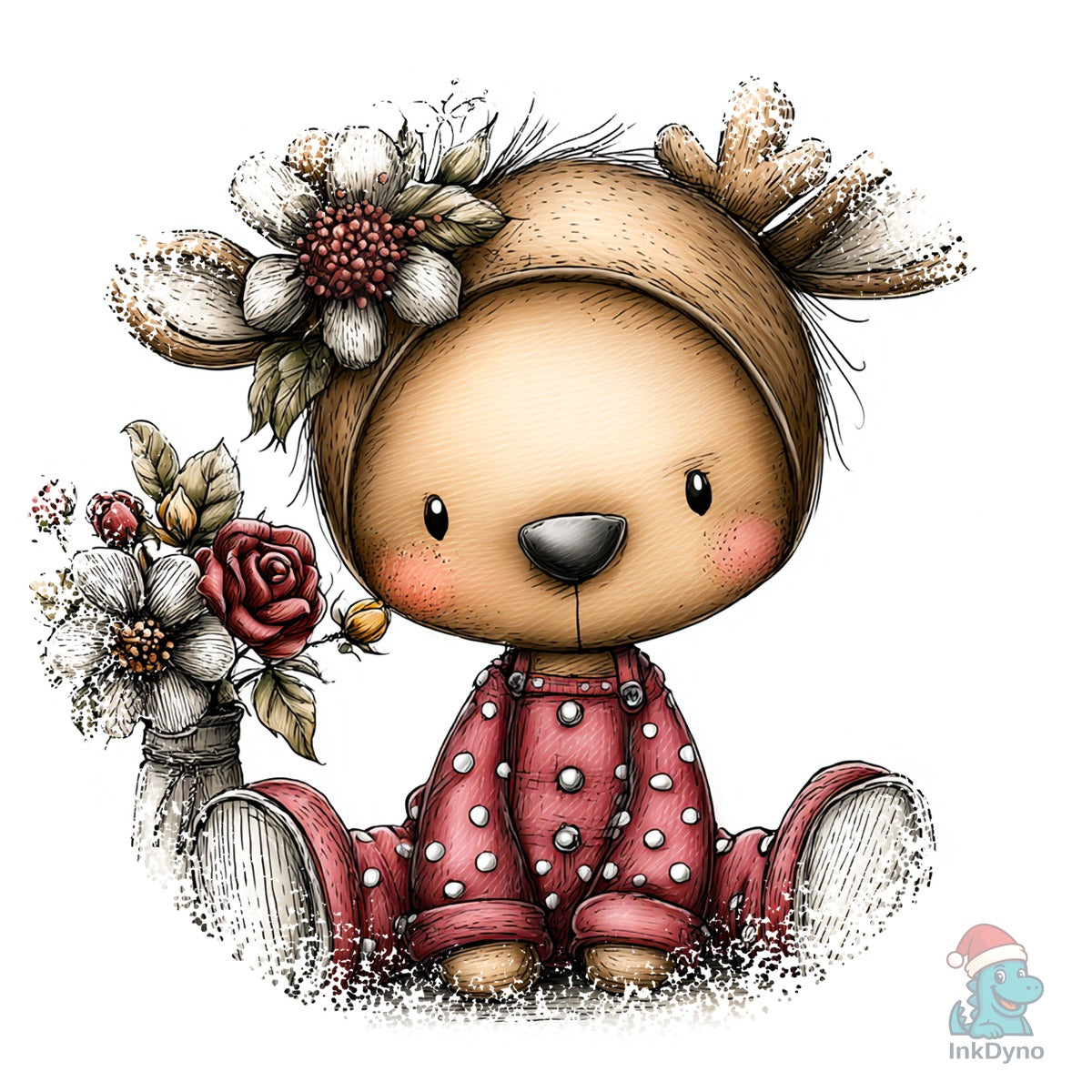 Deer Whimsical Valentine Round Tshirt