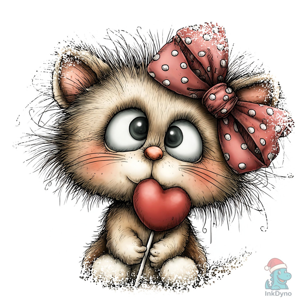 Cat Whimsical Valentine Round Tshirt