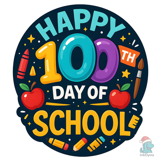 Happy 100 Days of School Design Shirt - DTF Transfer