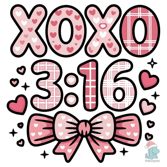 Hearts & Grace 3:16 - DTF Transfer