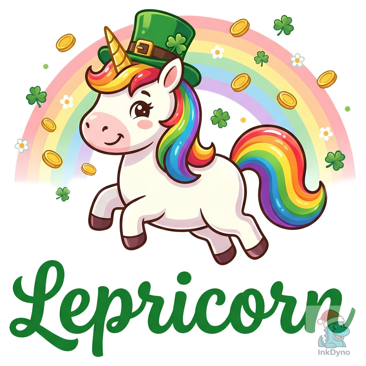 St Patrick's Day Rainbow Unicorn