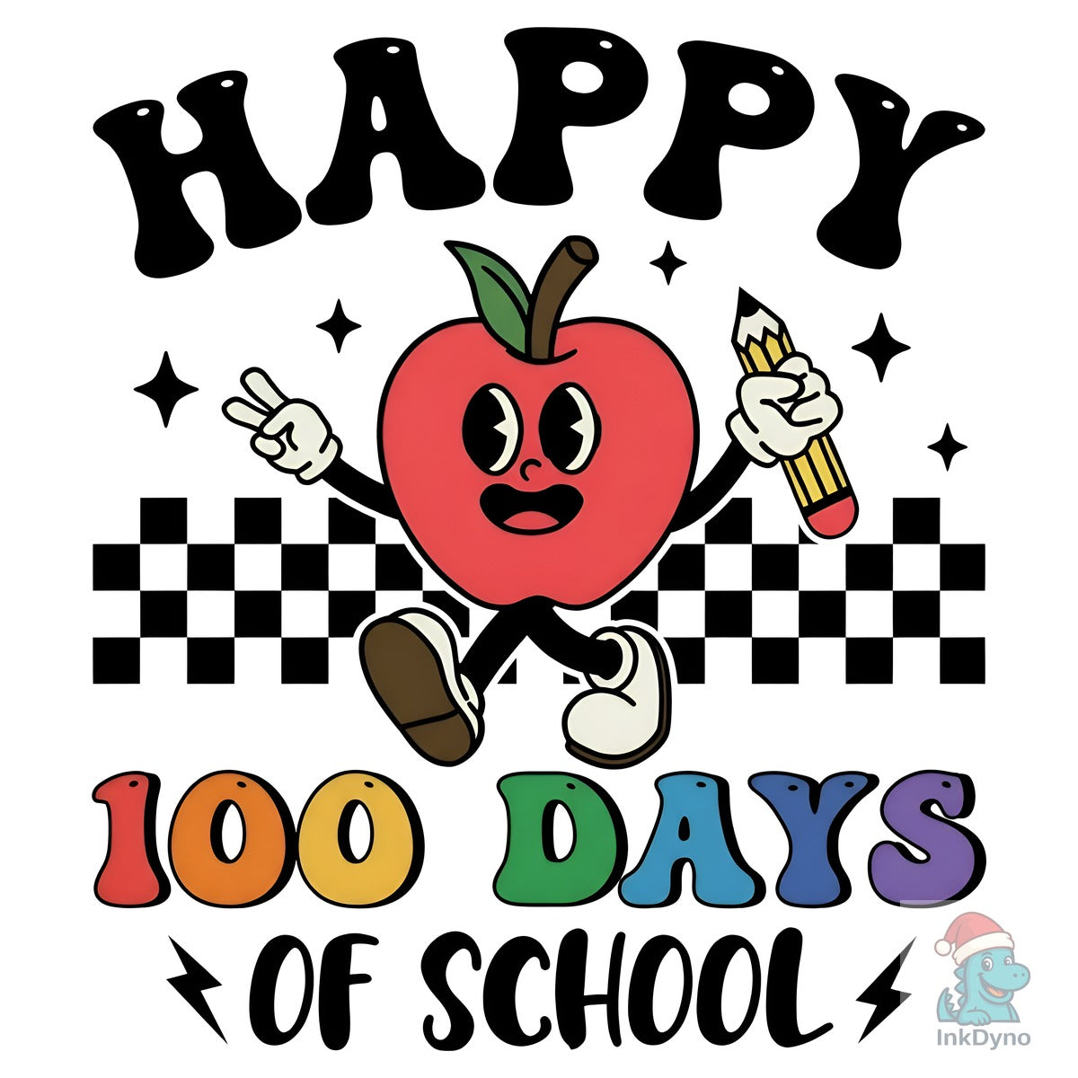 Happy 100 Days of School Apple