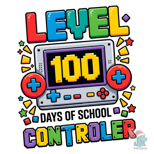 Level 100 Days of School Controller - DTF Transfer