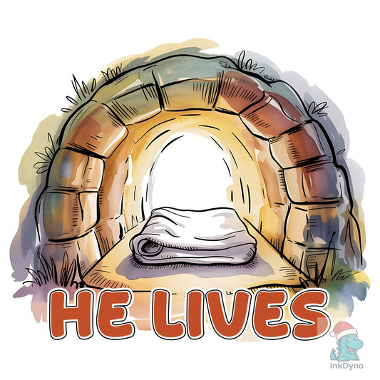 He Lives Christian Easter Design - DTF Transfer