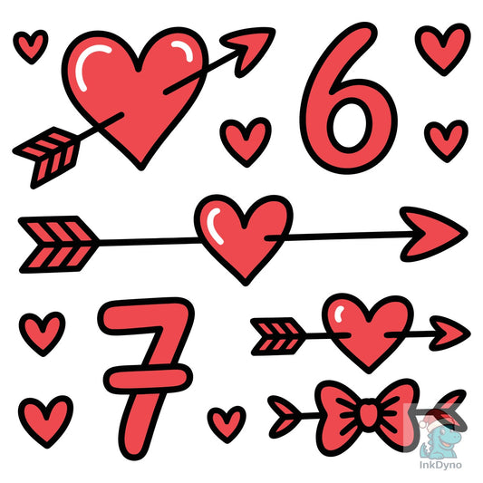 67 Heart Arrow Cute Design - DTF Transfer