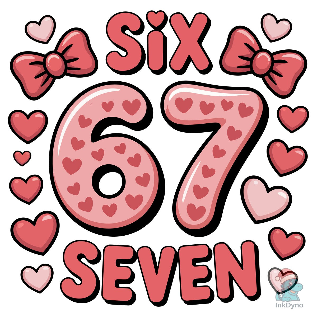 67 Pink Hearts Kawaii Style