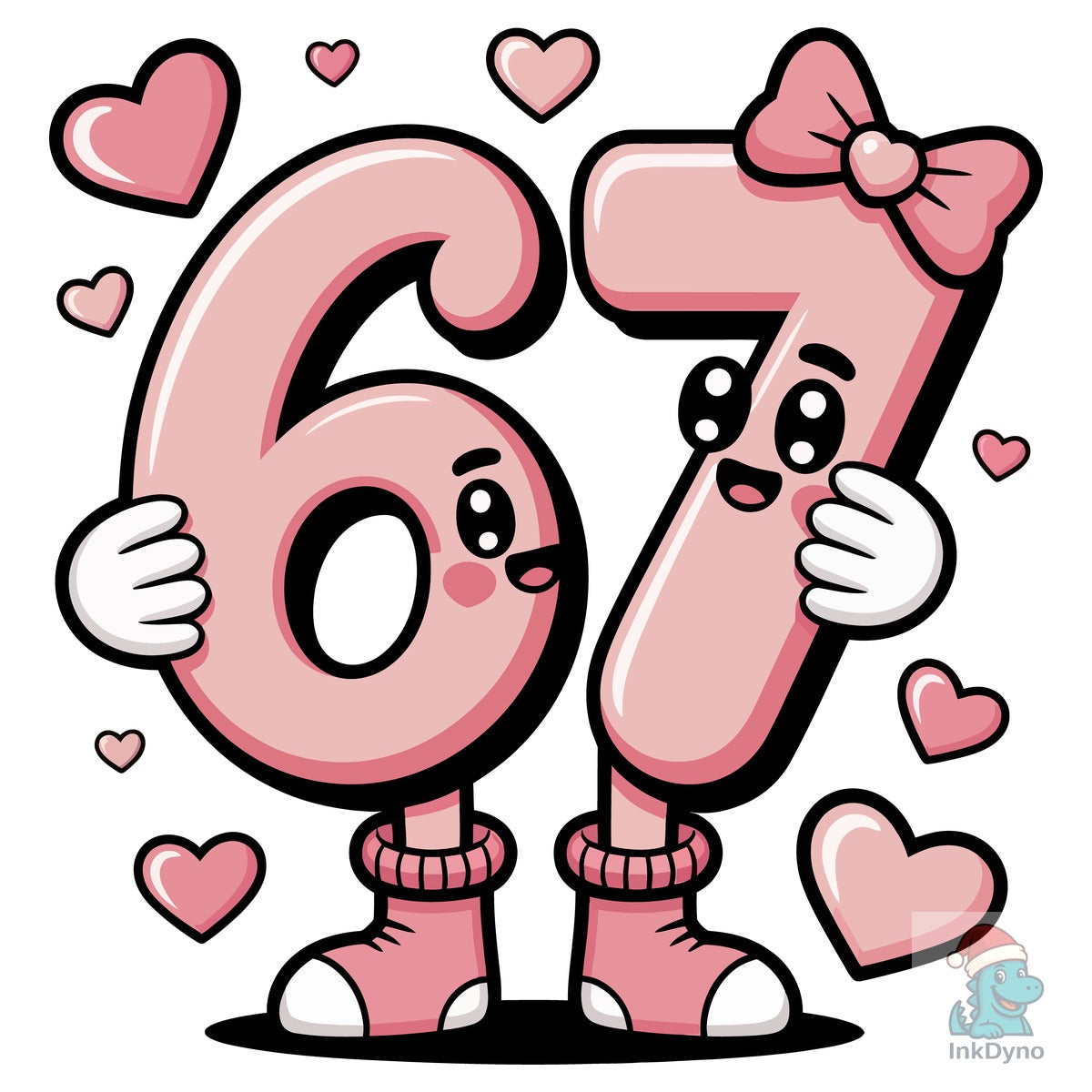Cute 67 Kawaii Tshirt Design