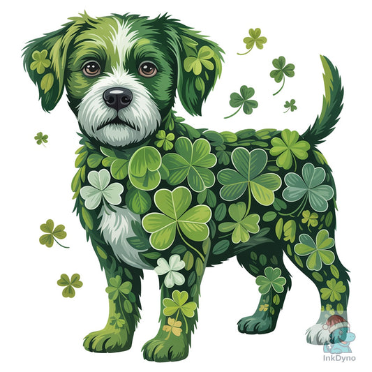 St Patrick's Day Dog Shamrock Hat - DTF Transfer